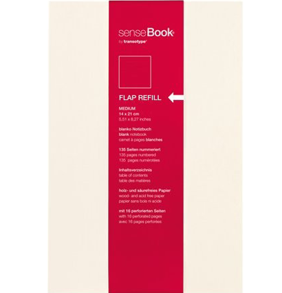 Блок бумаги сменный для блокнотов SenseBook Flap L нелинованный А4
