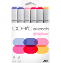 Copic Sketch 6 Floral Favorites 2 набор маркеров с кистью