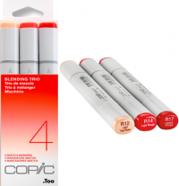 Copic Sketch 3 Color Fusion 4 набор красных маркеров