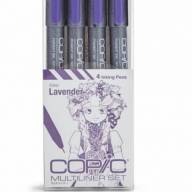 Набор капиллярных линеров Copic Multiliner 4 штуки лаванда (перо 0.05 - 0.5 мм) - Набор капиллярных линеров Copic Multiliner 4 штуки лаванда (0.05 - 0.5 мм) купить в магазине для художников Copic.Club с доставкой по всему миру