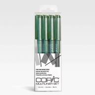 Набор капиллярных линеров Copic Multiliner 4 штуки оливкового цвета (перо 0.05 - 0.5 мм) - Набор капиллярных линеров Copic Multiliner 4 штуки оливкового цвета (0.05 - 0.5 мм) купить в магазине для художников Copic.Club с доставкой по всему миру